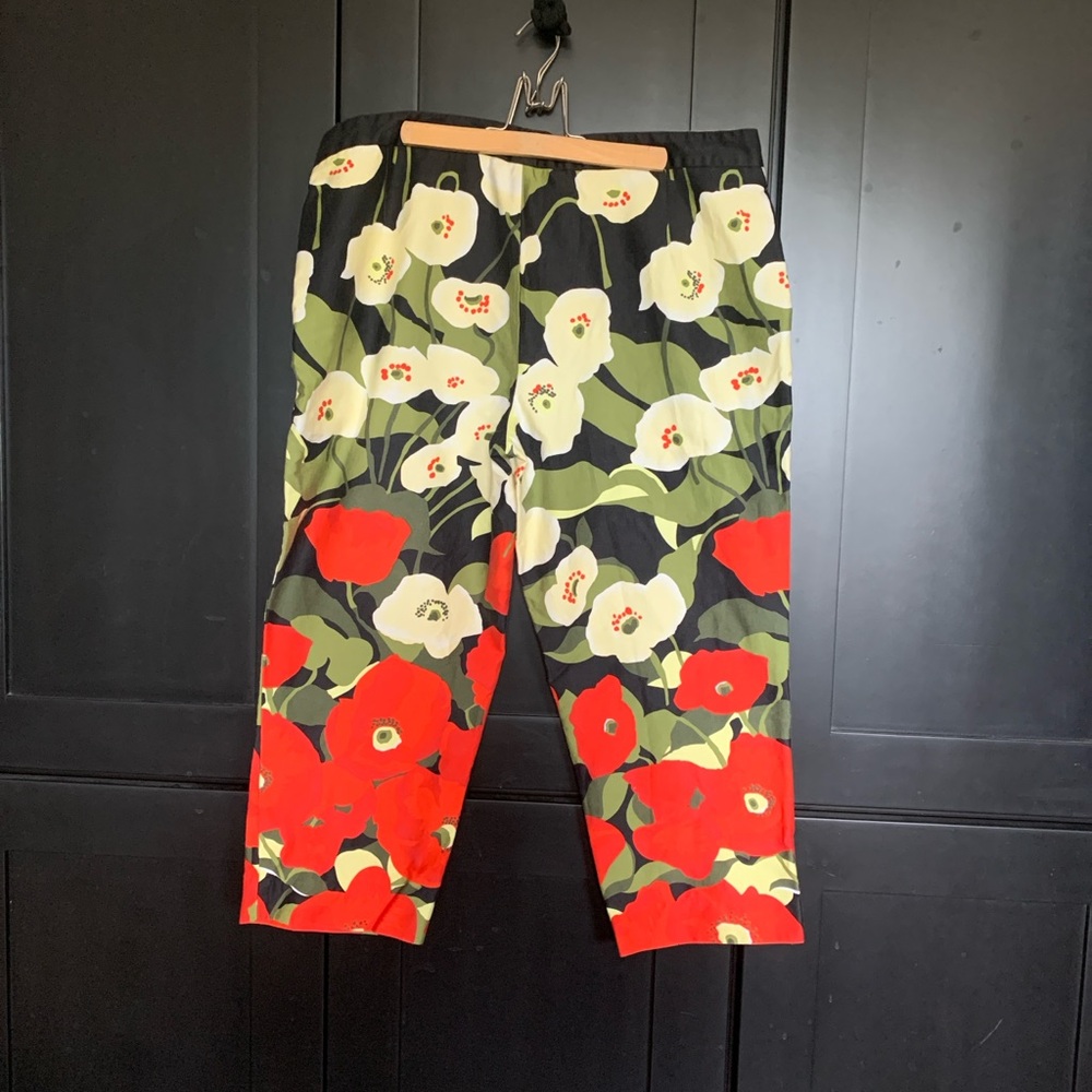 Isaac Mizrahi Green, Red and Yellow Pants